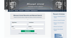 Desktop Screenshot of missouriarrests.org